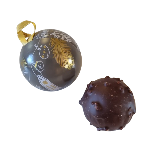 boule de noel en chocolat artisanal