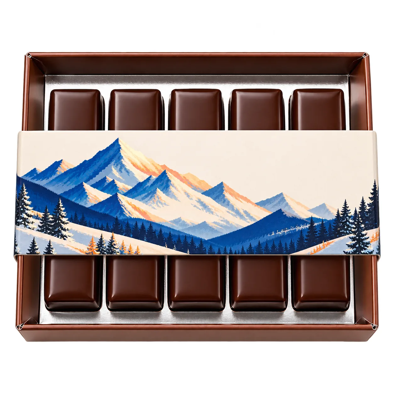 coffret 5 barres de chocolat artisanaux